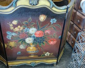 vintage fireplace screen 