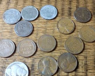 Wheat pennies steel pennies in more.