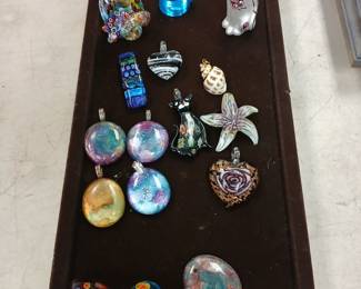 art glass pendants and others