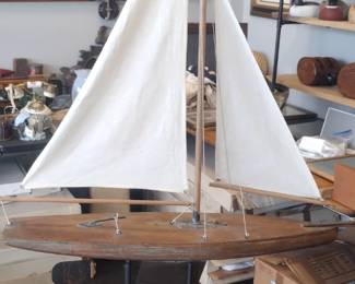 Large antique pond yacht 