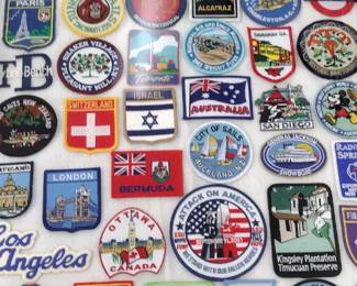 framed patches from all over 