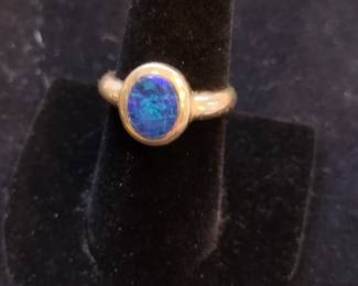 14k gold opal ring 