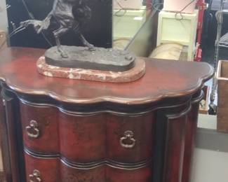 3 drawer serpentine front chest 