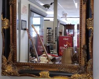 beautiful large, beveled glass French mirror 