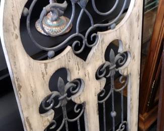 large ornate wood and iron 