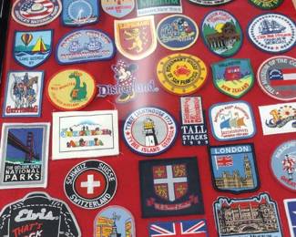 framed patches from all over 