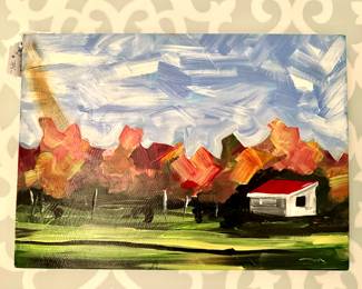 Original Mark WHite - oil on Board