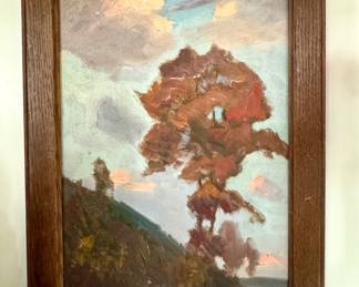 Paul Turner Sargent (1880-1946) "Autumn Tree" oil on board