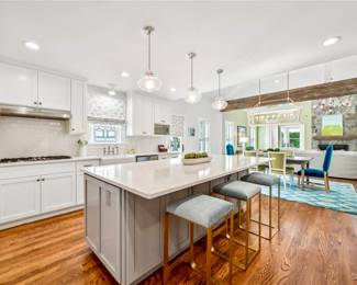 View of the kitchen - before I emptied the cabinets! lol