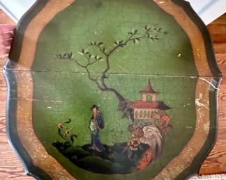 Antique Dropleaf Chinoiserie Table... 