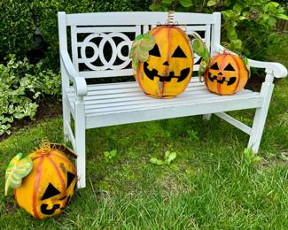 Handcrafted metal pumpkins!
