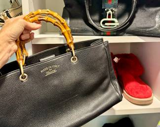 Gucci - iconic Bamboo handled leather bag!