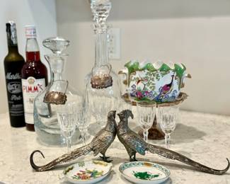 Chelsea House, Herend, Waterford, Baccarat, vintage decanturs, sterling accessories.... 