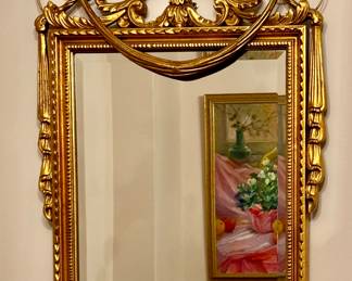 Hollywood Regency Italian Gilt Wall Mirror - 