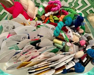 Needlepointers DREAM SALE....so much strings, yarn, canvass, pre-maid ornaments, pillows  