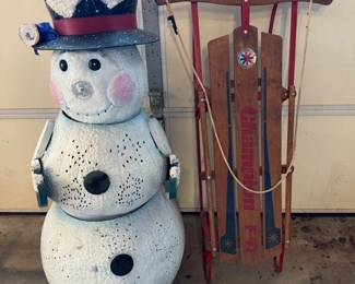 Metal snowman