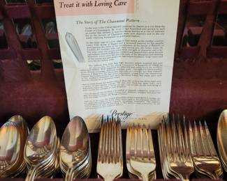 Prestige silver plate silverware set