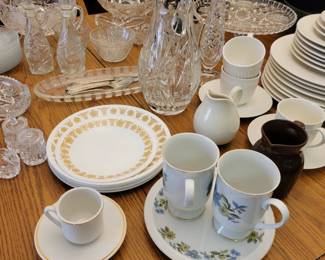 Corning dishes - Gold Butterfly