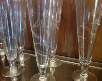 Etched beer glasses