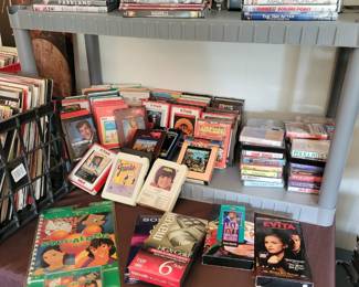 LPs, DVDs, CDs, 8-track tapes and cassettes