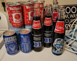 Collector soda cans and bottles