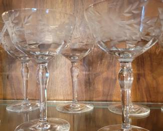 Etched stemware