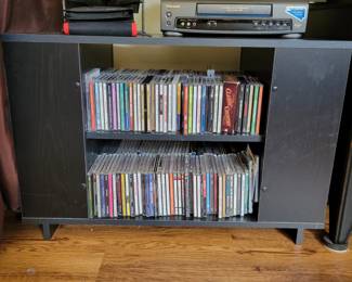 Small black media cabinet