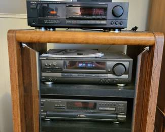 O'Sullivan stereo cabinet with glass doors