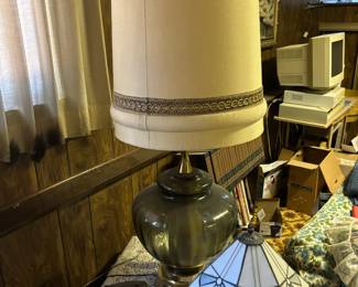 MCM glass lamp with shade