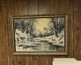 Framed Art: Winter River