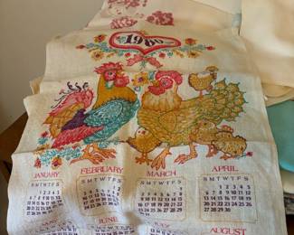 Vintage linen calender