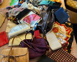 Hand bags, scarves and such