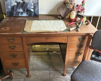 Vintage wood desk