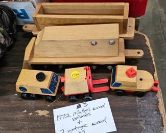 VINTAGE MATTEL WOOD VEHICLES ETC
