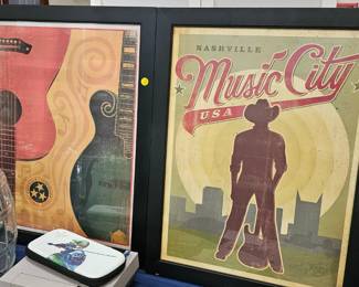 FRAMED MUSIC CITY DECOR