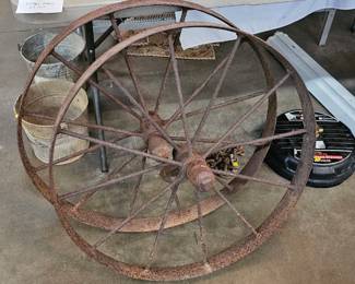 METAL WAGON WHEELS
