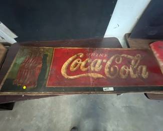 vintage metal coca cola sign