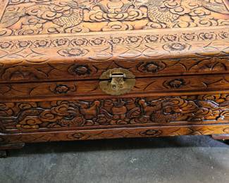 ORNATE WOODEN CHEST