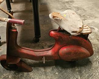 VINTAGE METAL RIDE ON TOY