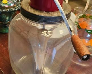 GLASS BUTTER CHURN