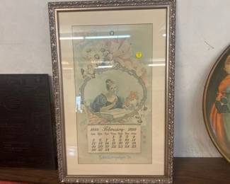 Coca Cola Framed Calendar