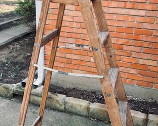 6 Ft. Wood Folding Ladder.