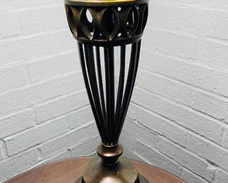 Vintage 2 Light Hollow Vase Metal Table Lamp