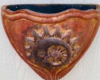 Hanging Pottery Wall Sconce.