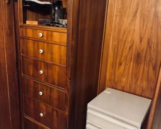 Double Door Wood Wardrobe.