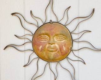 Metal Eclectic Sun Wall Decor.