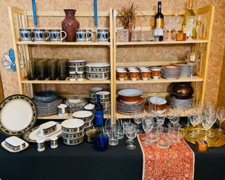 Mikasa and Sango China Dining Sets and Crystal Glassware.