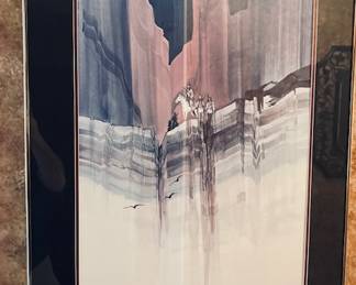 MICHAEL ATKINSON Framed Lithograph Print.