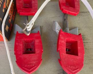 VTG MCM 1957 Zippes Beginners Children Ice Skates Chromium Runners.