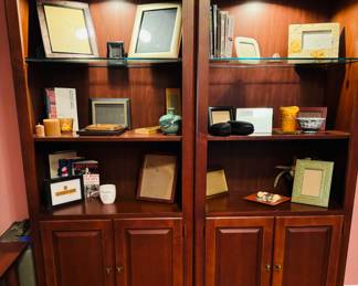 Solid Wood Lighted Bookcase.